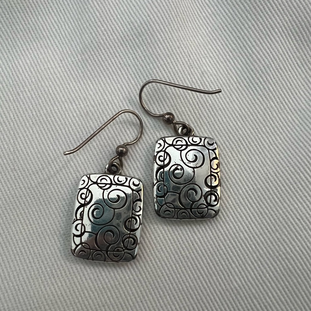 Brighton Silver And Gold Rectangular Earrings - image 2